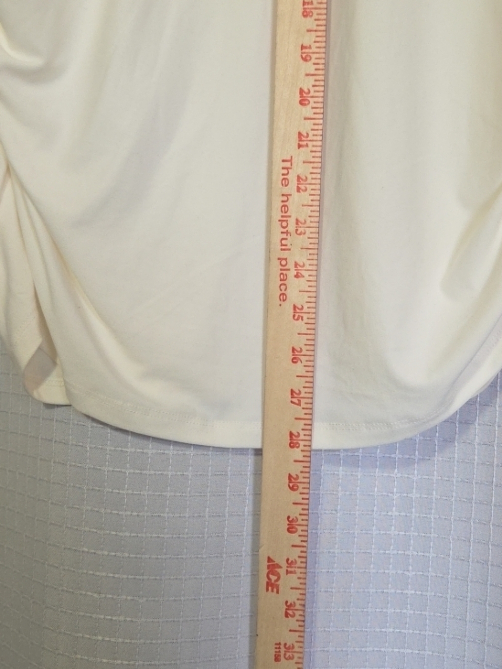 Time and Tru Maternity T Shirt "Bebe" Stretchy Ruching Cream Women's XL 16-18 - Picture 6 of 8